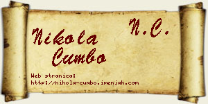 Nikola Cumbo vizit kartica